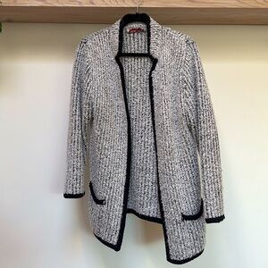 Black and white cardigan sweater